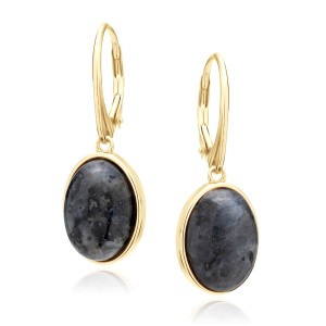 Cercei argint placati cu aur galben cu pietre negre si tortite DiAmanti Z2026DG_L-DIA (Argint 925‰ 6,5 g.)